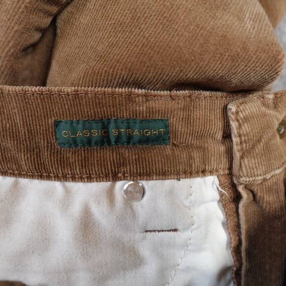 Ralph Lauren Pants Womens 2 Petite Corduroy Classic Straight Brown Mid Rise - Picture 8 of 10